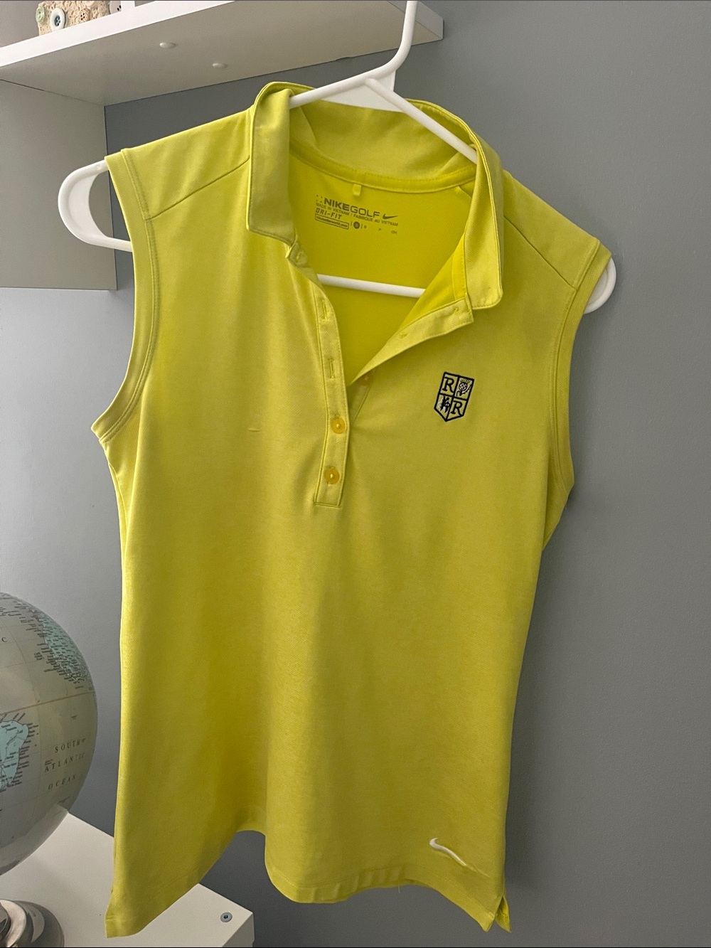 Nike Sleeveless Golf Polo Top in Lemon Yellow